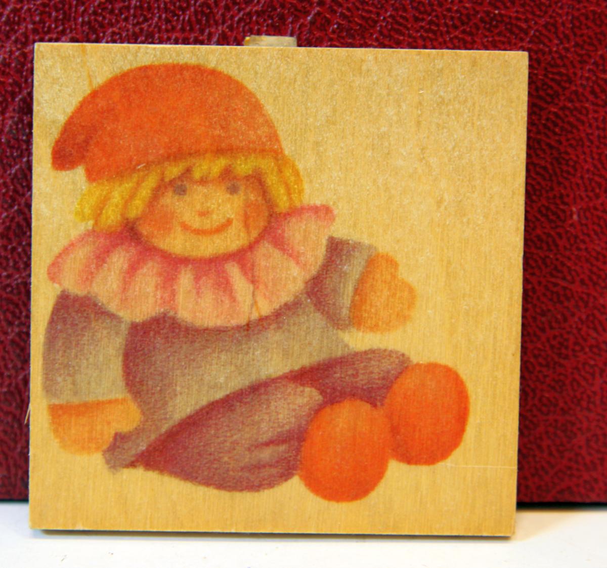 Miniatur Puppenstuben-Holzbild Puppe