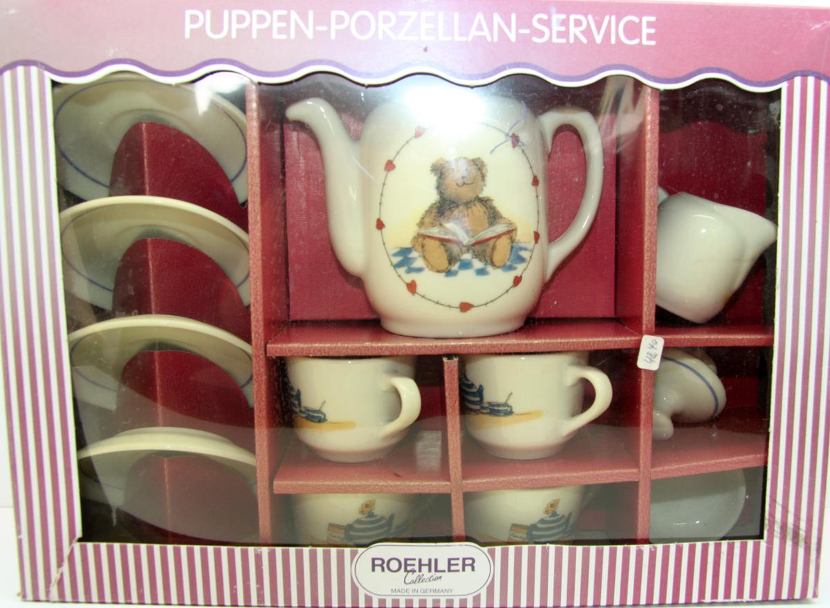 Roehler Puppen-Porzellan Kaffeeservice Bär 2